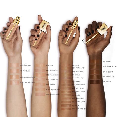 fond de teint touche eclat ysl|ysl touche eclat shade chart.